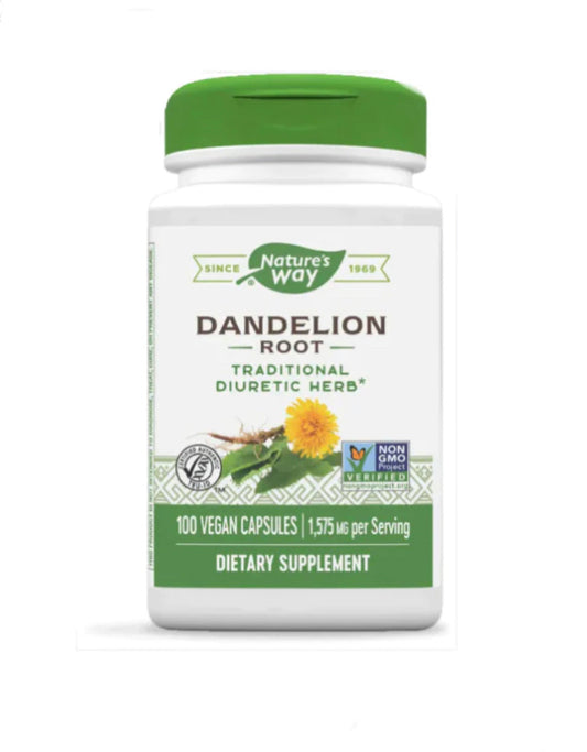 Nature's Way Dandelion Root, 1,575 mg per serving, Non-GMO, Gluten Free, Vegetarian, 100 Capsules