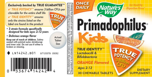 Nature's Way Primadophilus for Kids, Orange, 30 Count