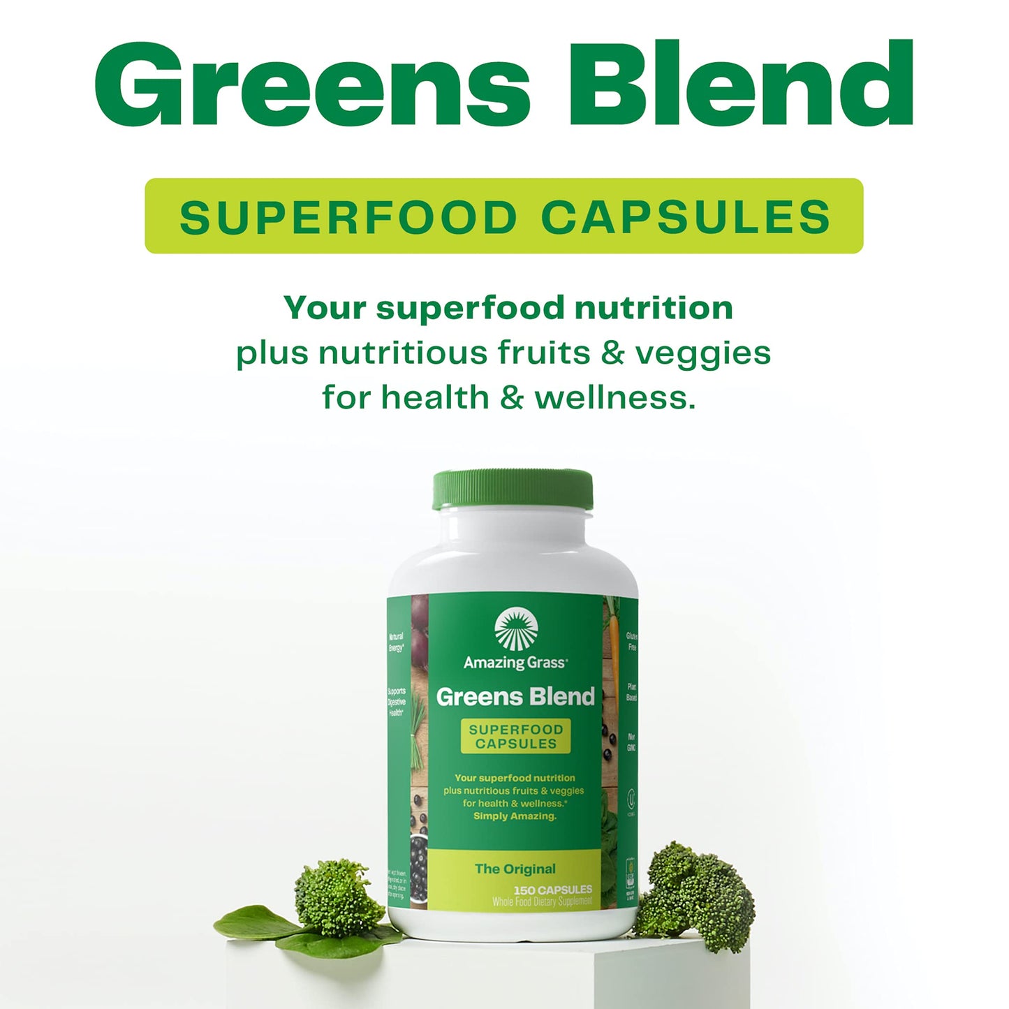 Amazing Grass Greens Blend Superfood 150 Capsules