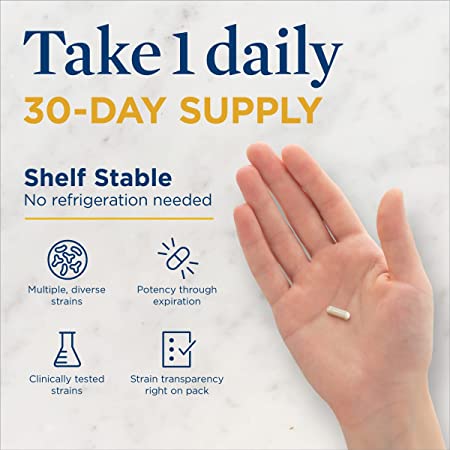 Renew Life Adult Probiotics, 50 Billion CFU Guaranteed, Probiotic Supplement for Digestive & Immune Health, Shelf Stable