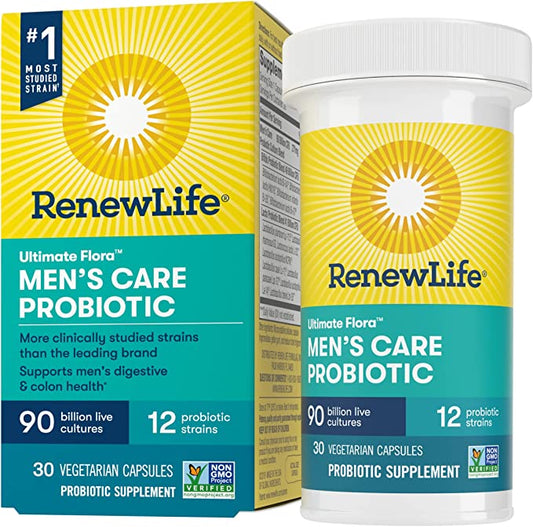 Renew Life Probiotics for Men - 90 Billion CFU, Probiotic Supplement for Digestive, Colon & Immune Health