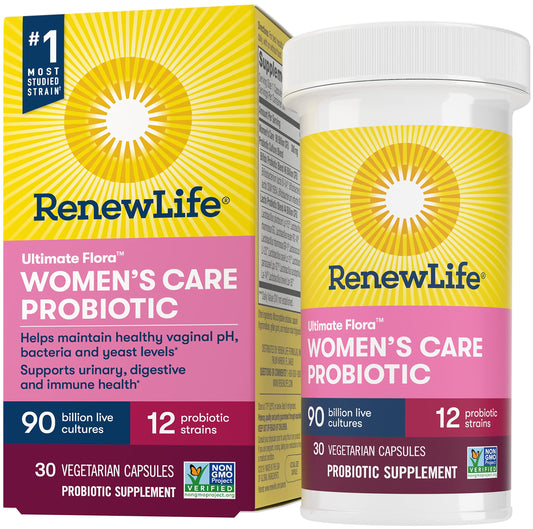Renew Life Women’s Care Probiotic Capsules 90 Billion CFU (30 Day Supply)