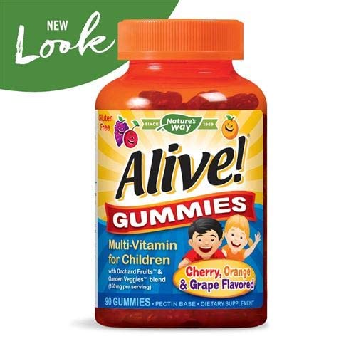 Alive! Children's Multi-Vitamin Gummies (Assorted Flavors) - 90 Count by Nature