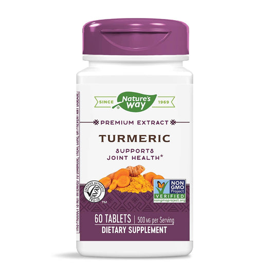 Nature's Way Premium Turmeric Extract, Joint Health Support* Supplement, Vegan, 60 Tablets
