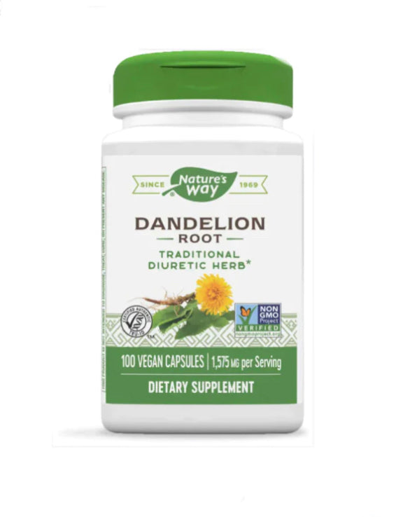 Nature's Way Dandelion Root, 1,575 mg per serving, Non-GMO, Gluten Free, Vegetarian, 100 Capsules