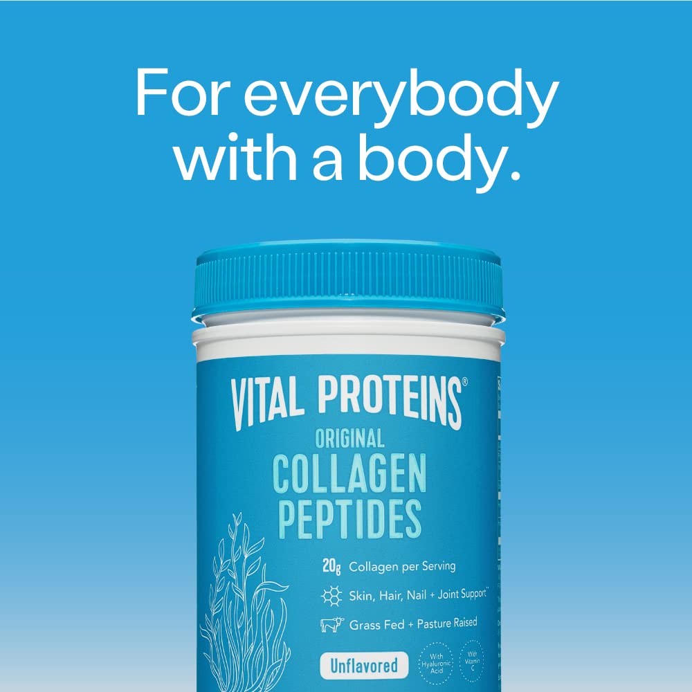 Vital Proteins Collagen Peptides Powder, Unflavored with Hyaluronic Acid and Vitamin C, 9.33 oz