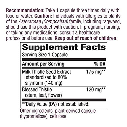 Natures Way Milk Thistle Standardized, 120 Count