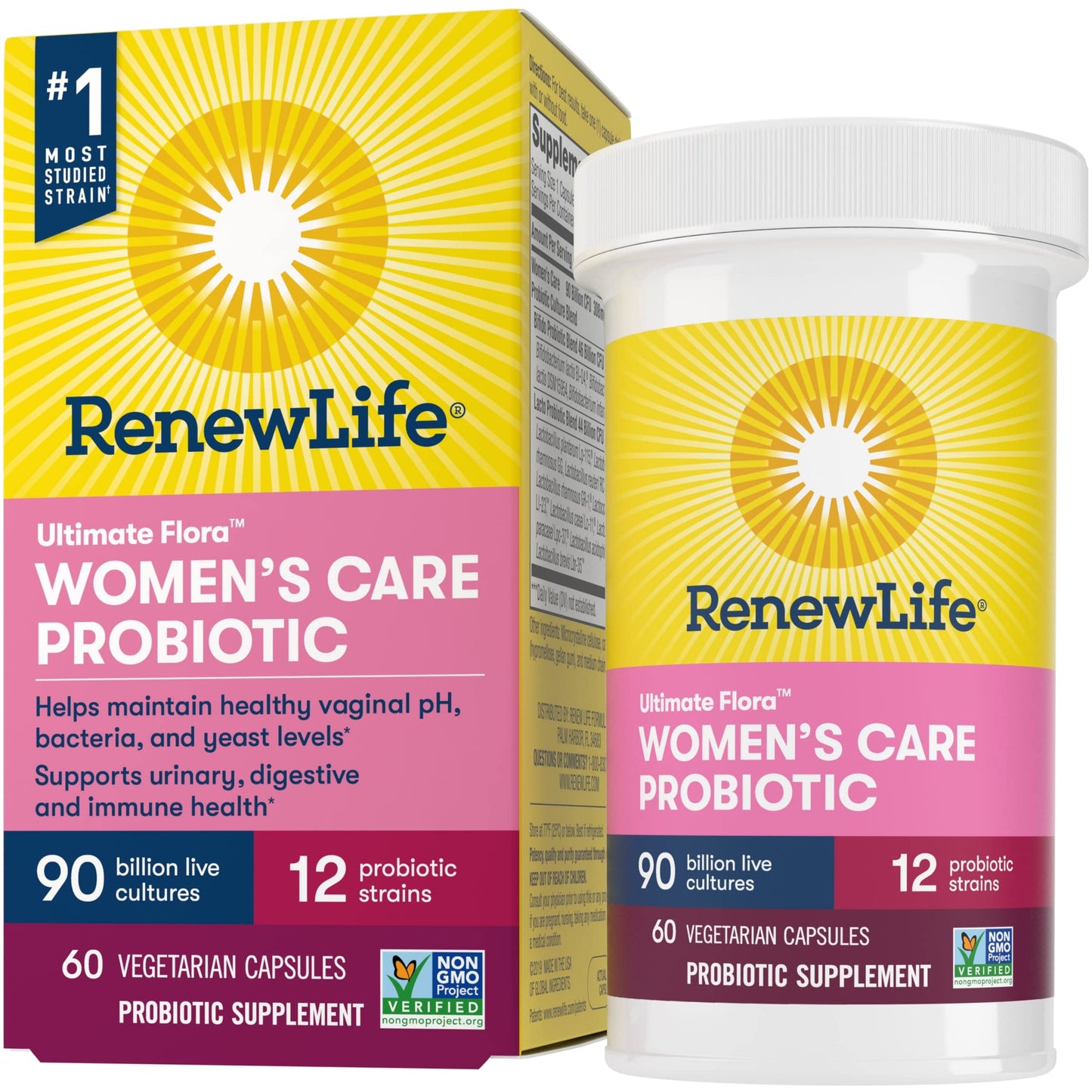 Renew Life Women’s Care Probiotic Capsules 90 Billion CFU (30 Day Supply)