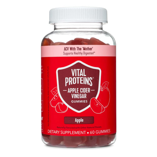 Vital Proteins Apple Cider Vinegar Gummies, 500mg Apple Cider Vinegar, Vitamin B12, 60ct