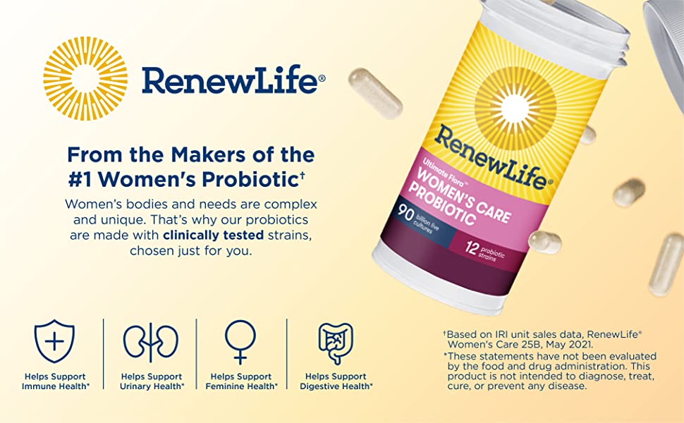 Renew Life Women’s Care Probiotic Capsules 90 Billion CFU (30 Day Supply)