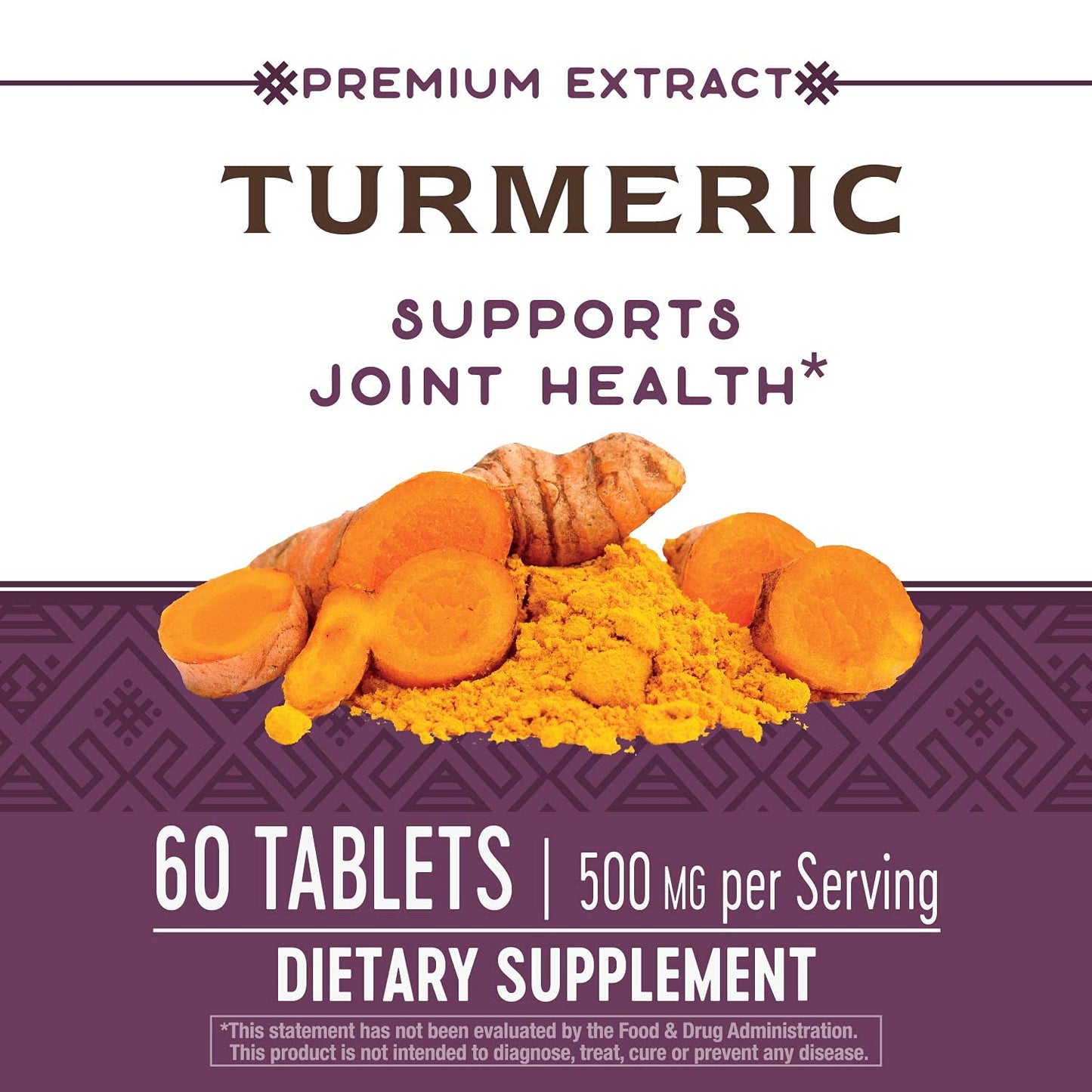 Nature's Way Premium Turmeric Extract, Joint Health Support* Supplement, Vegan, 60 Tablets